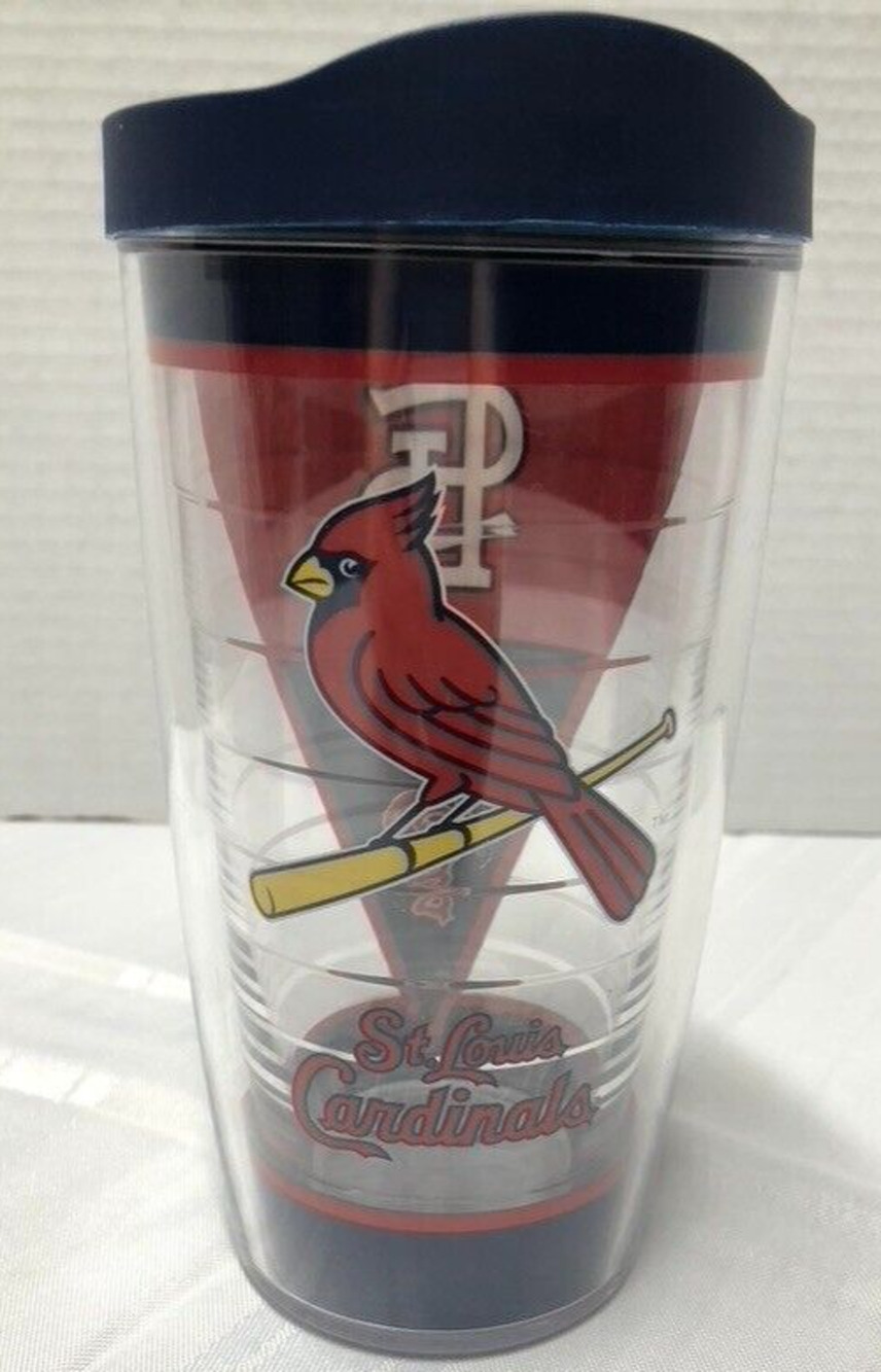 ST LOUIS CARDINALS, 16oz DOUBLE WALL, TUMBLER FROM TERVIS WITH LID INCLUDED